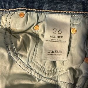 MOTHER Blue Denim with Gold Accents